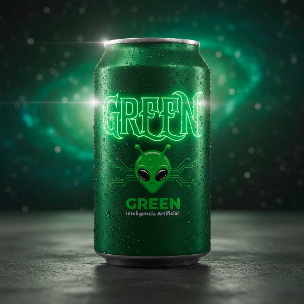 Green - Agua Mineral con Inteligencia Artificial - Packaging